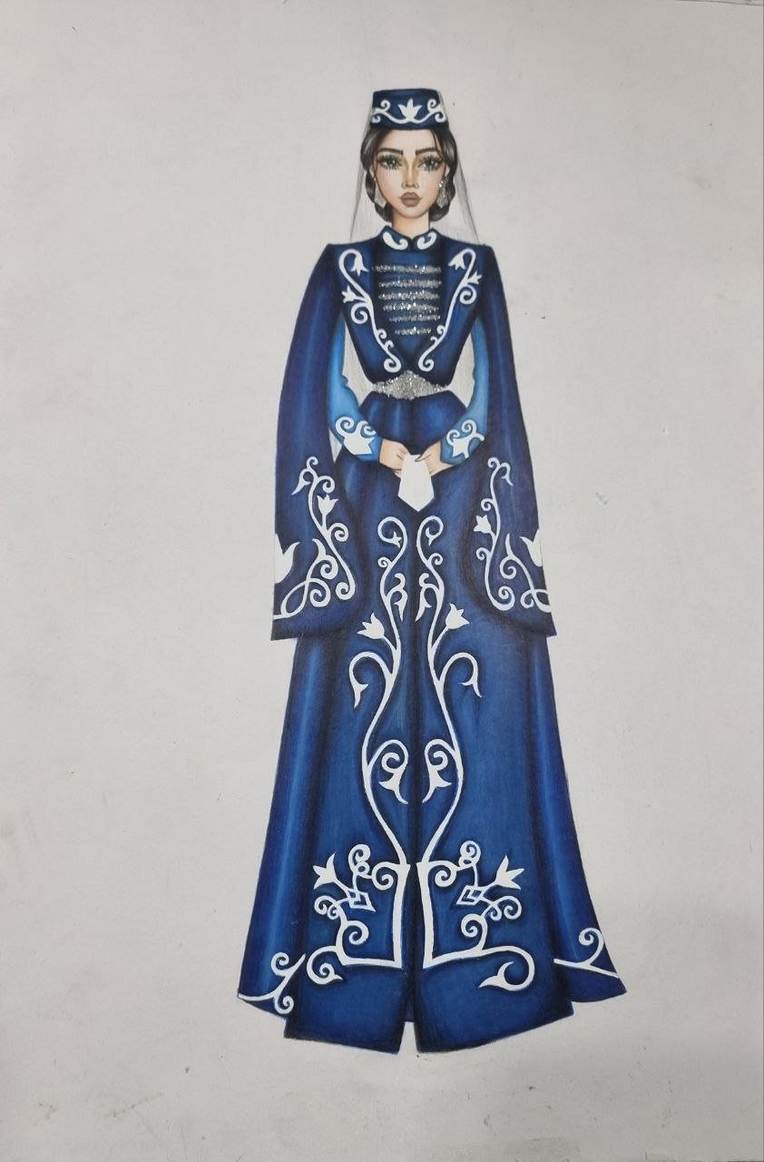 Traditional clothing design of Turk people